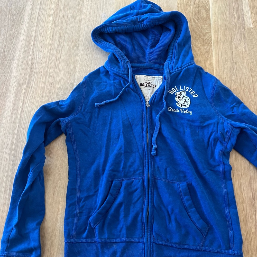 Hollister Blue Zip Up
